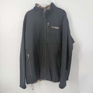 Columbia PHG Ascender II Soft Shell Jacket Mens XXL‎ Black Camo Outdoor Hunting